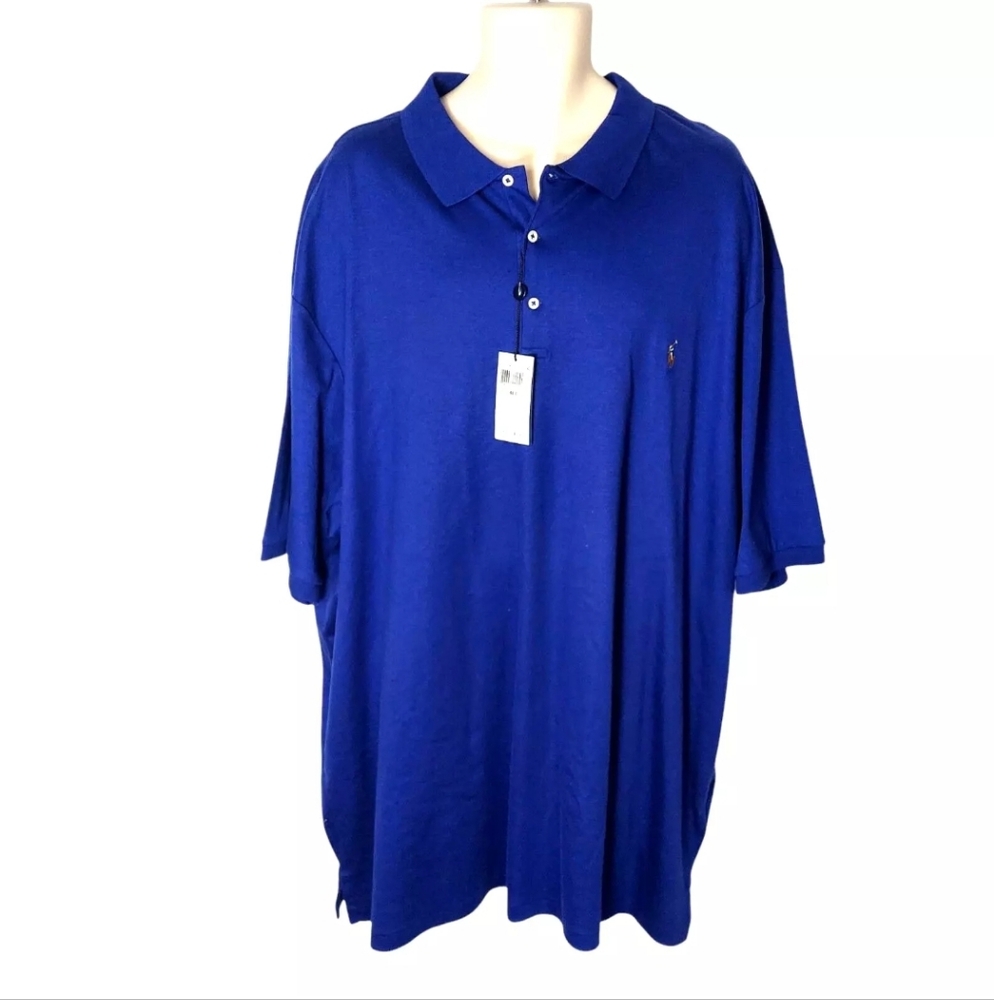 Polo Ralph Lauren Mens Shirt Size 4XLT Tall Blue Heather Classics Polo New - Picture 2 of 8